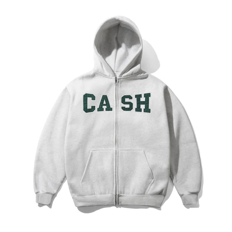 Cash Only Campus Applique Zip-Thru Hood