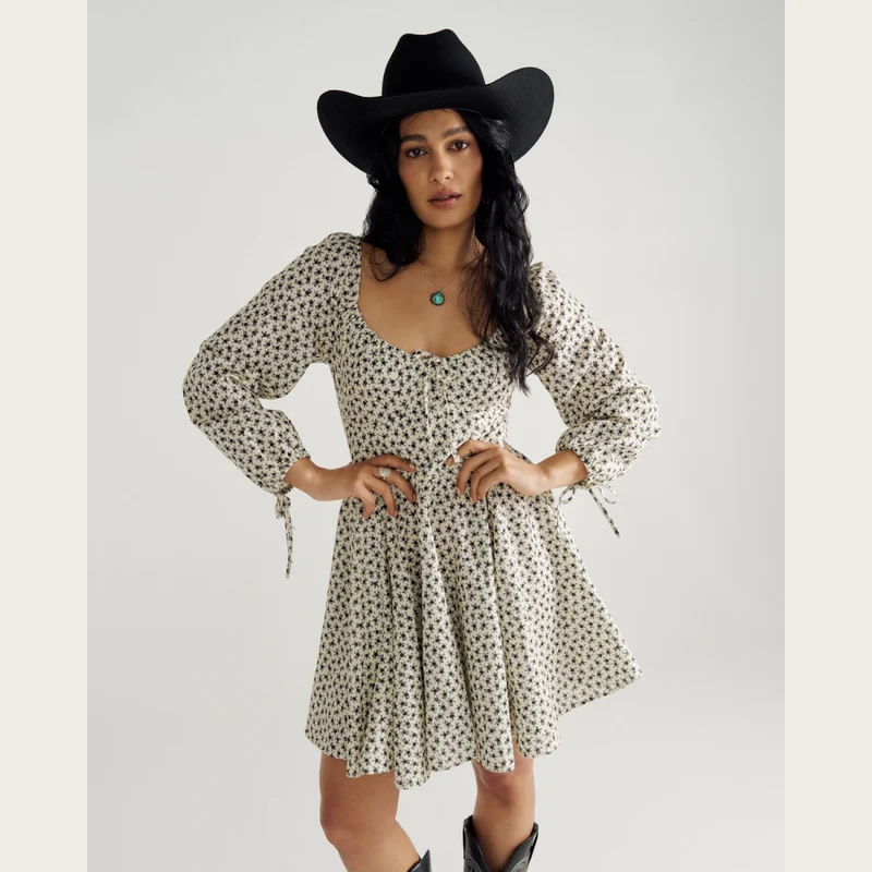 Women's Long Sleeve Mini Dress