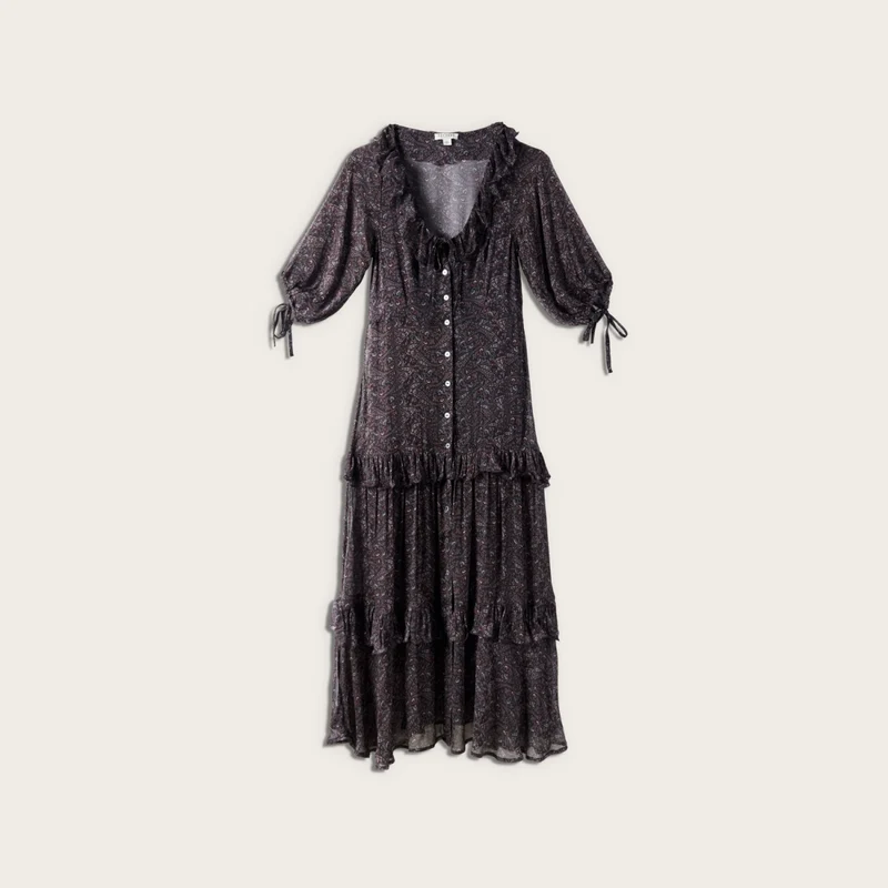 Women's Elbow-Length Maxi Dress