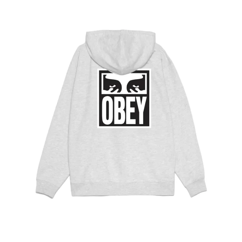 Obey eyes icon hood heather grey