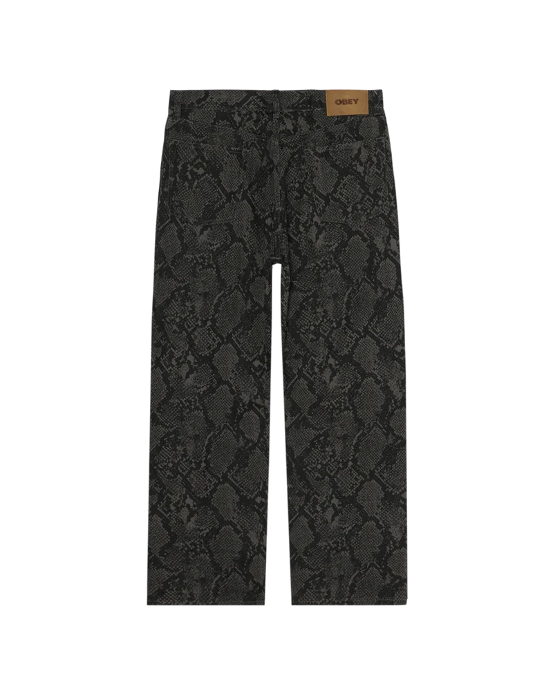 Obey Classic baggy denim snake print