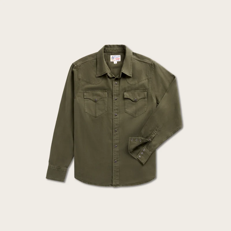 Men's Denim Long Sleeve Pearl Snap
