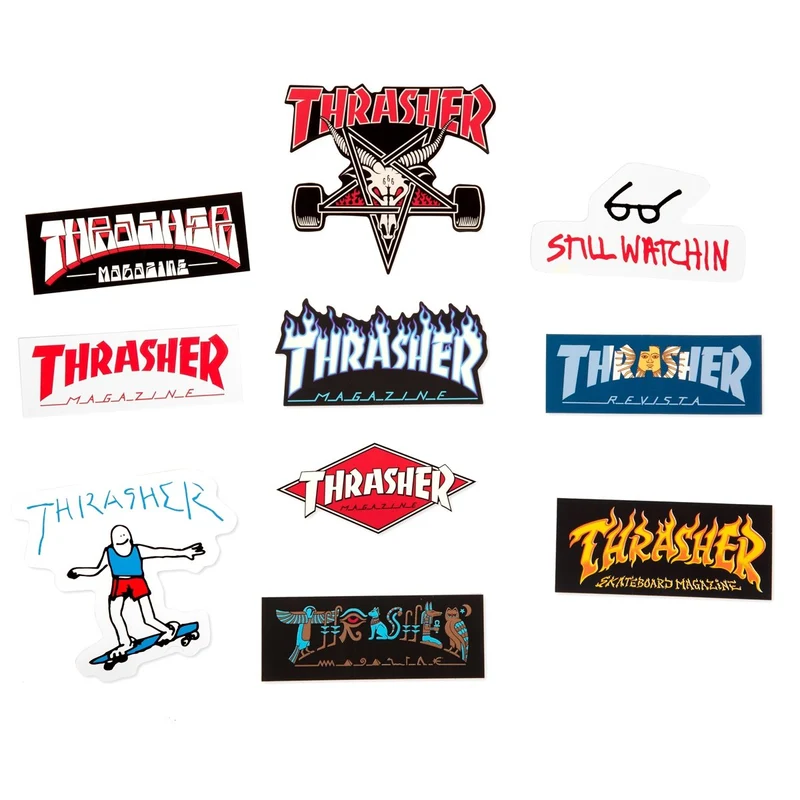 THRASHER STICKER 10 PACK 4 inch