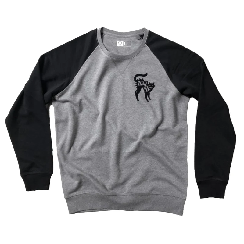 Rumble Cat Black Grey Sweatshirt