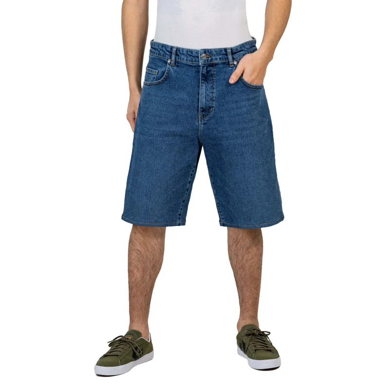Solid Short Retro Mid Blue