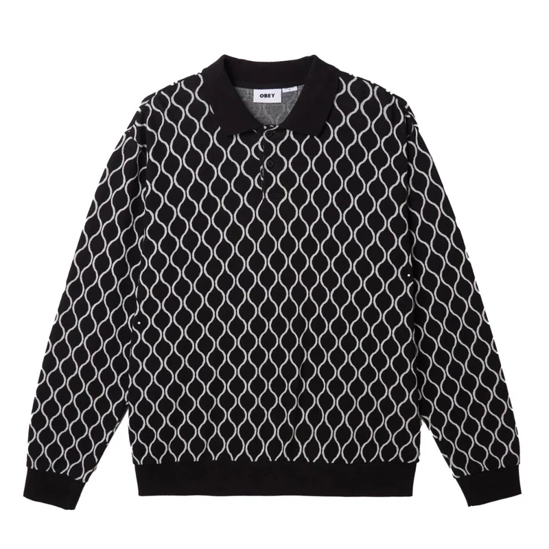 Windmere jaquard polo ls