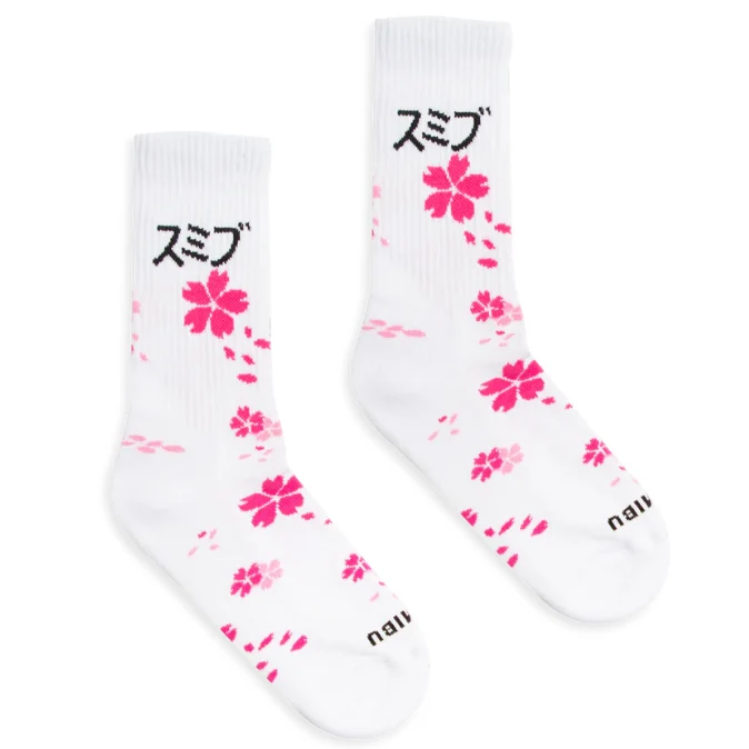 White Kata Sakura Socks