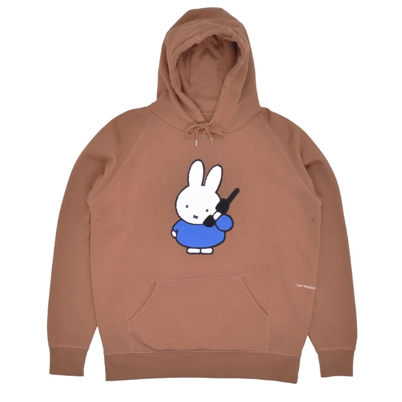miffy applique hooded sweat Brown