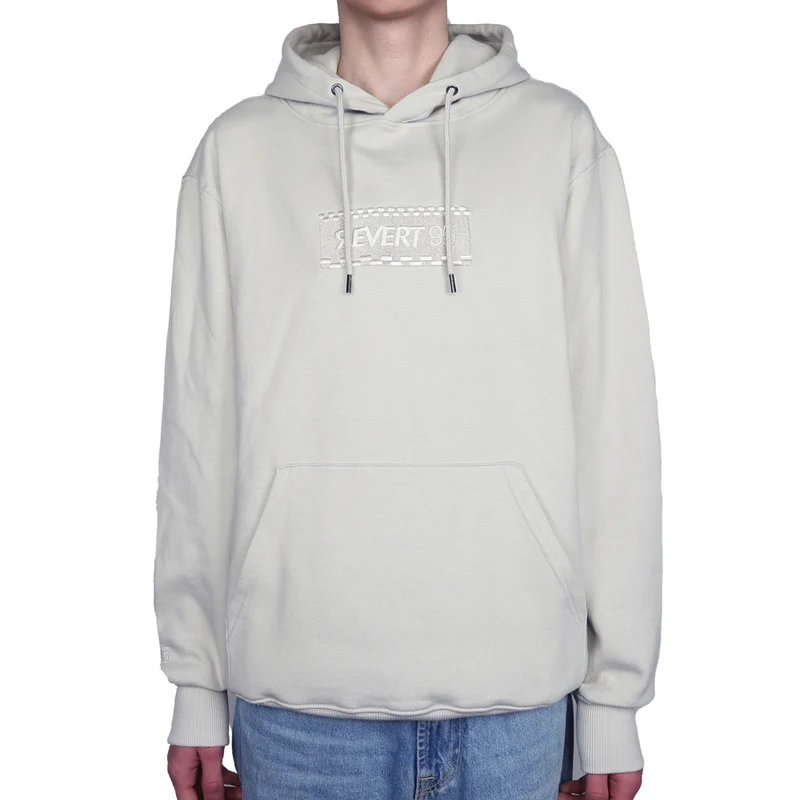 Revert 95 Checkerboard Box Logo Hoodie Bone