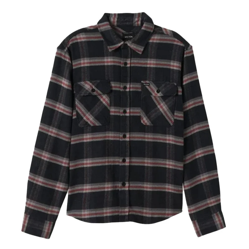 BOWERY STRETCH WR FLANNEL BLACK/CHARCOAL/BARN RED