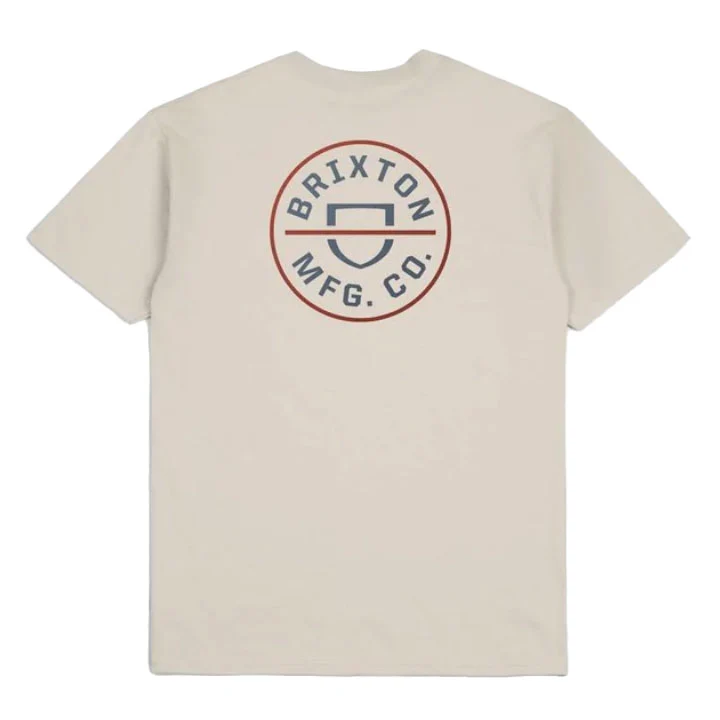 CREST II S/S STT CREAM/FLINT BLUE/BARN RED
