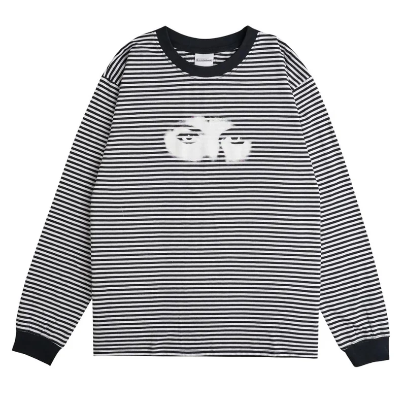 EYEZ LS T-Shirt black & white striped