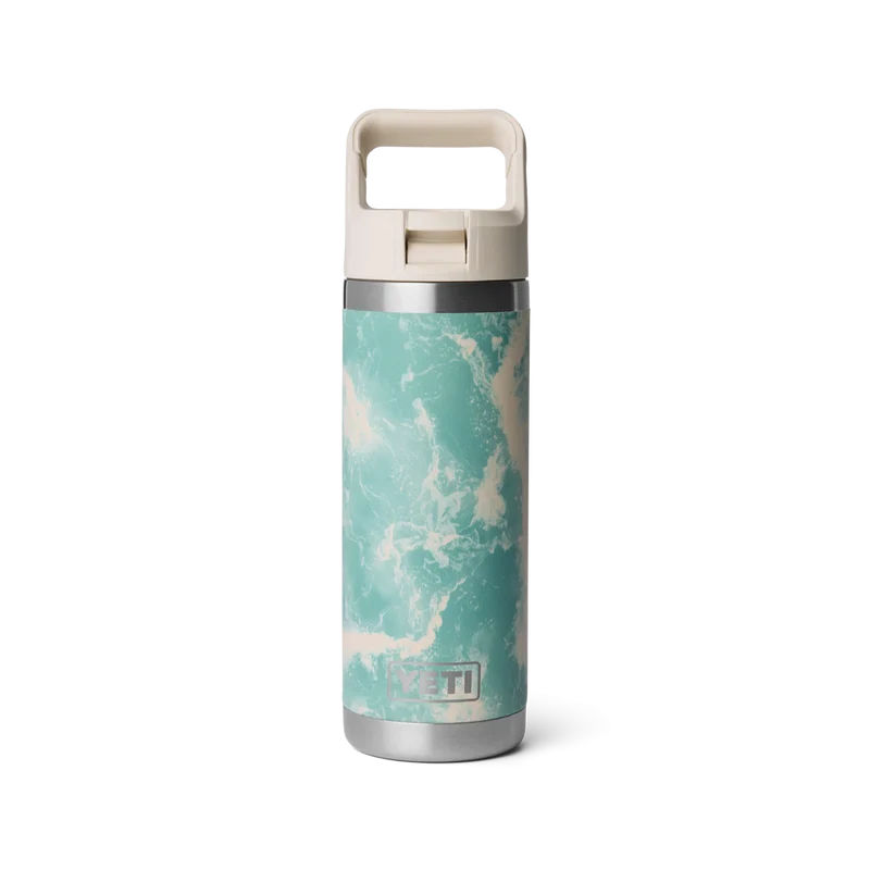 Yeti Rambler 18 Oz Colour Straw Seafoam Pattern