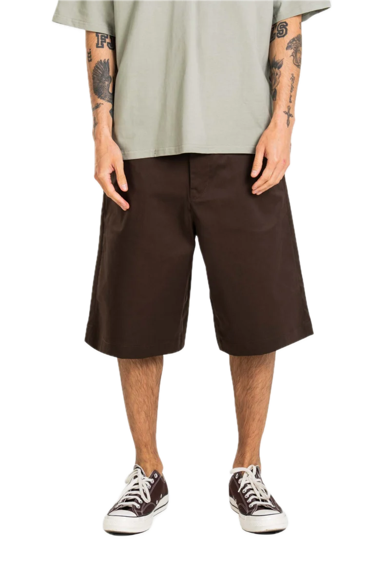 Reell Denim Loose Flex Chino Short PC Chocolate Brown