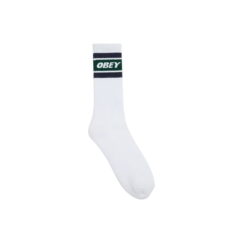 Obey Cooper II Socks White eden green
