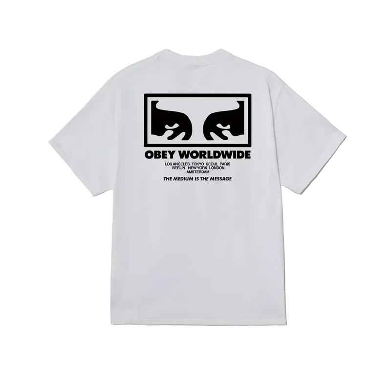 Obey the medium is the message tee