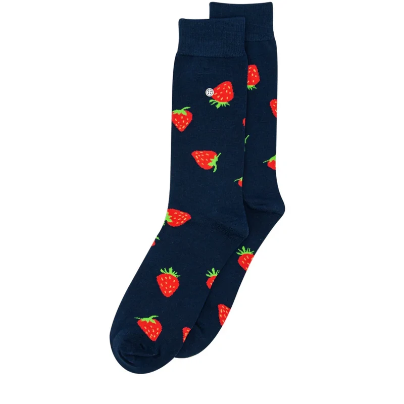Alfredo Gonzales Sokken Strawberries AG-SK-STA-01-109 Blauw