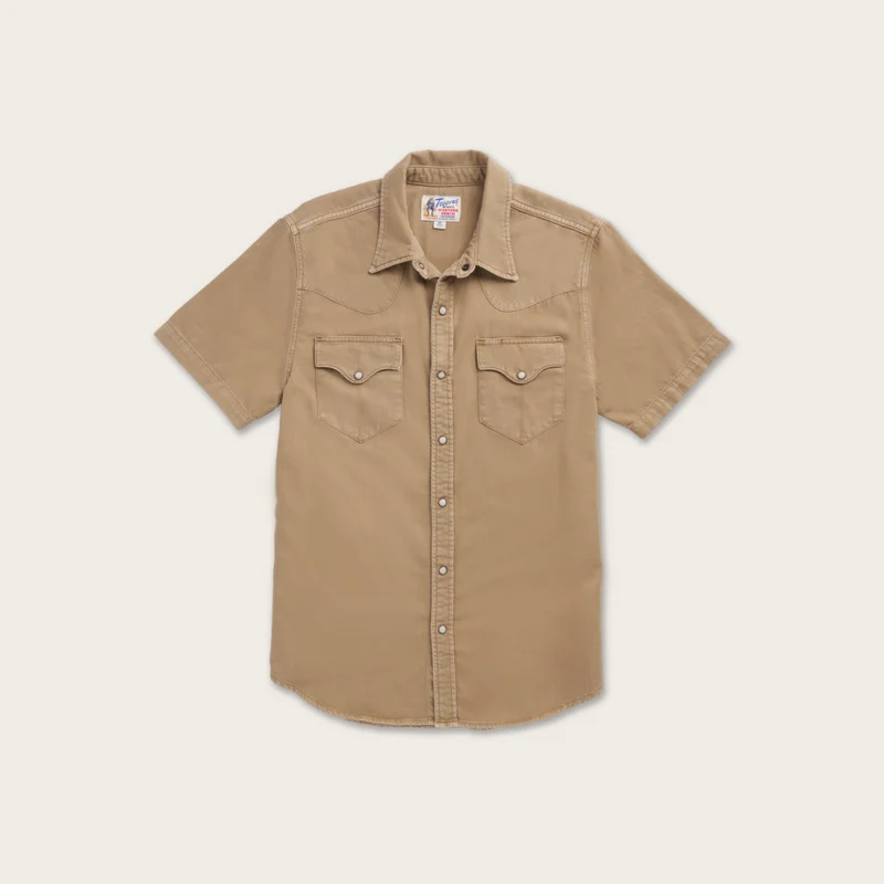Men's Denim Short Sleeve Pearl Snap