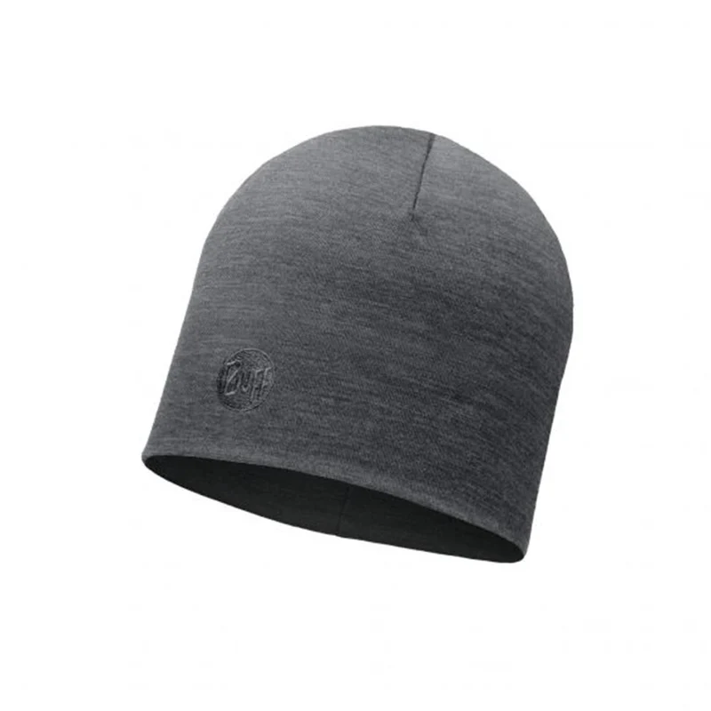 Buff Mütze Solid Merino Heavyweight grey