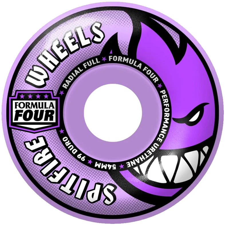 Spitfire Formula Four Colors Radial Full Wheels Light Purple 99D