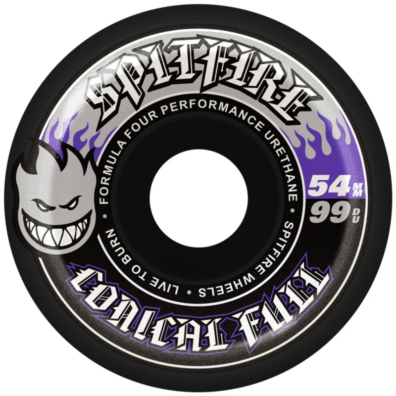 Spitfire Formula Four Team Color Pack Conical Full Wheels Black 99D
