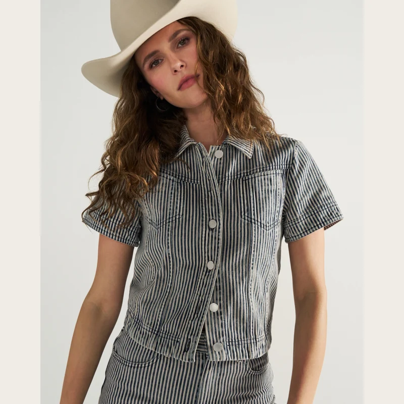 Women's S/S Denim Top