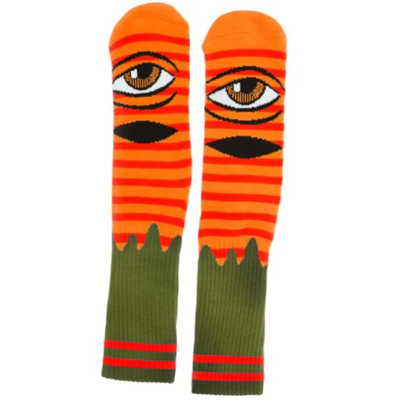 SECT EYE STRIPE SOCK ARMY ORANGE
