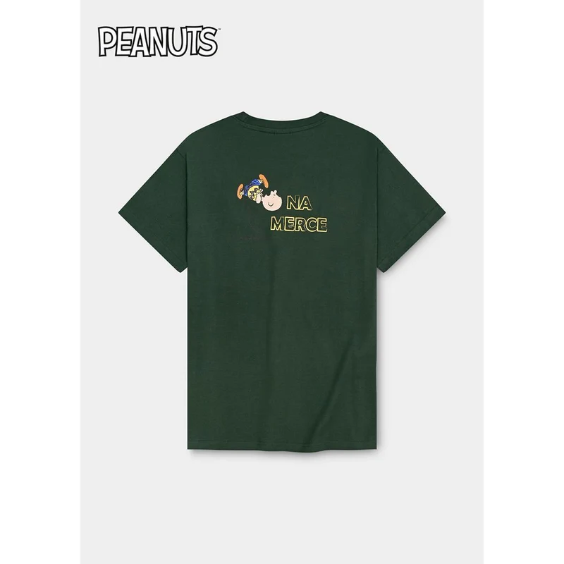 Bavarian Caps T-Shirt "Peanuts: Na, Merce" Dunkelgrün