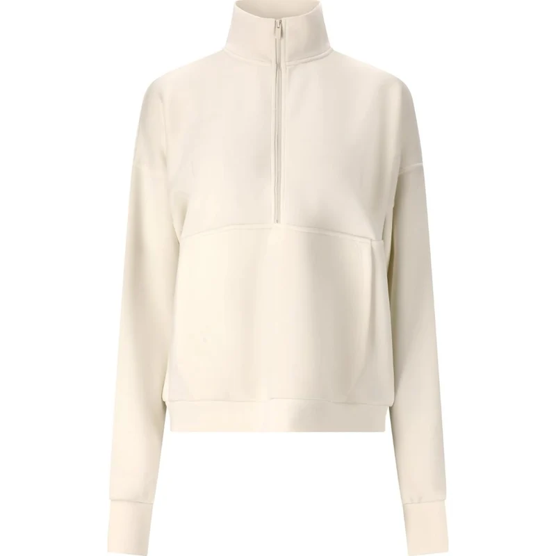 Athlecia Jillnana Women Half Zip Sweat-Shirt - Vaporous Gray