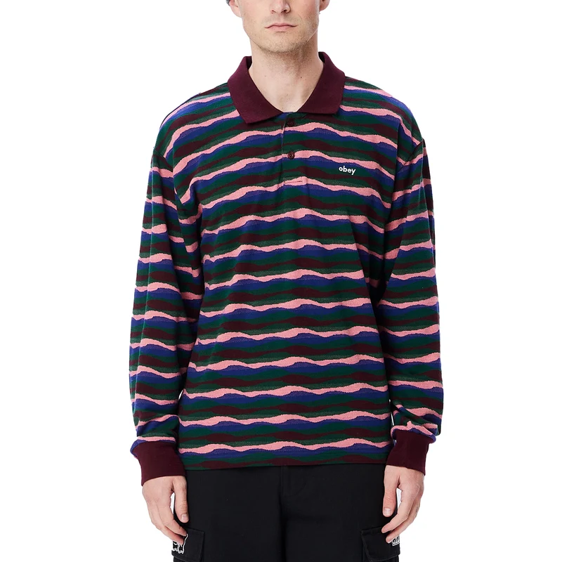Monaco jacquard polo ls