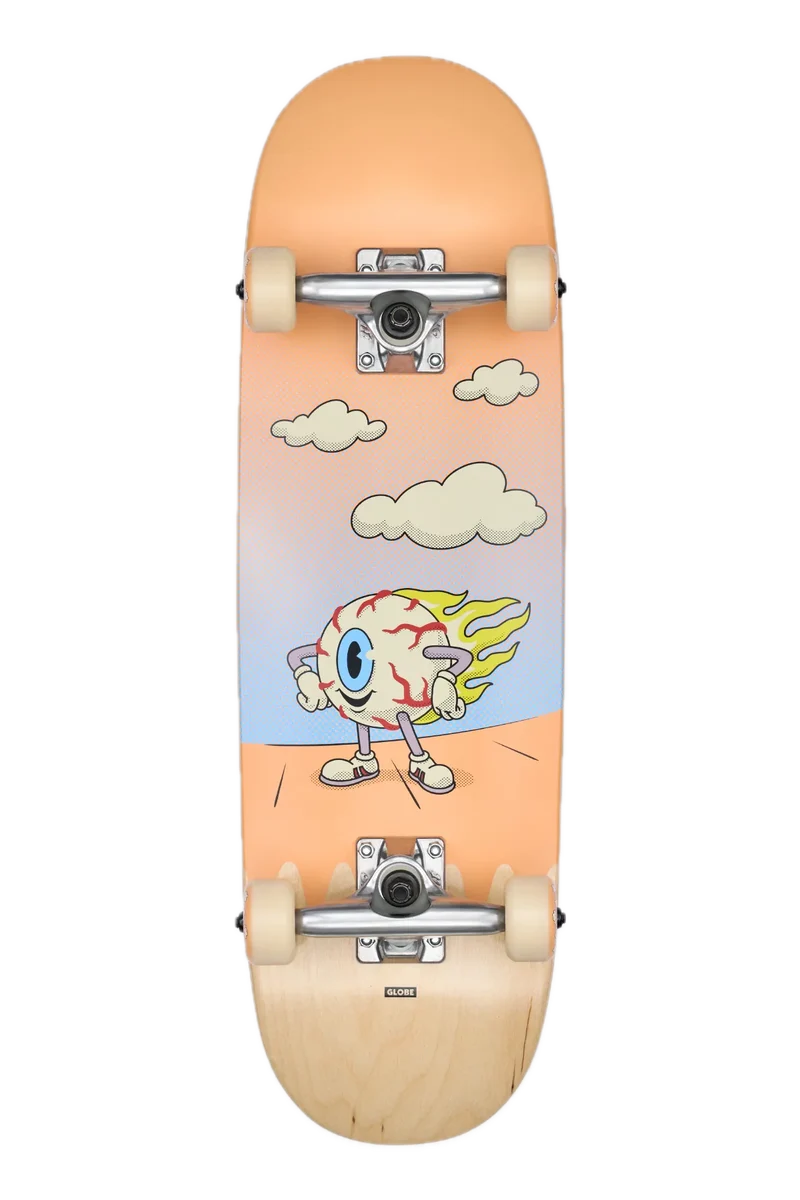 Globe Kids Grip 95 Skateboard Complete Mini Wide Flaming Eye