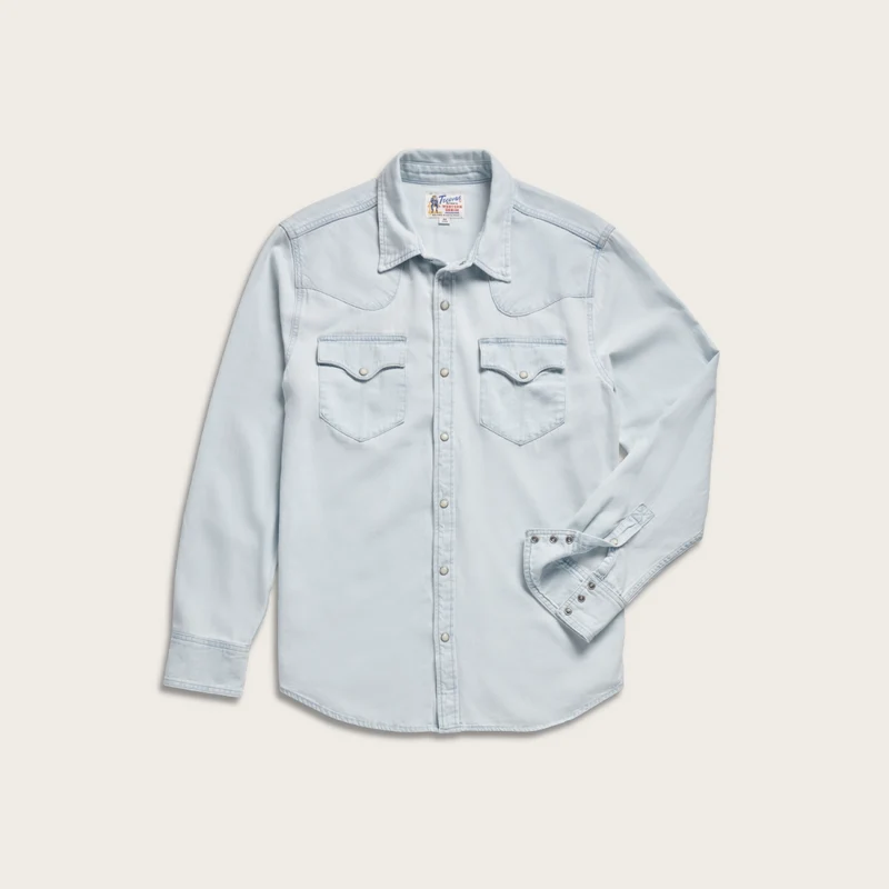 Men's Denim Long Sleeve Pearl Snap