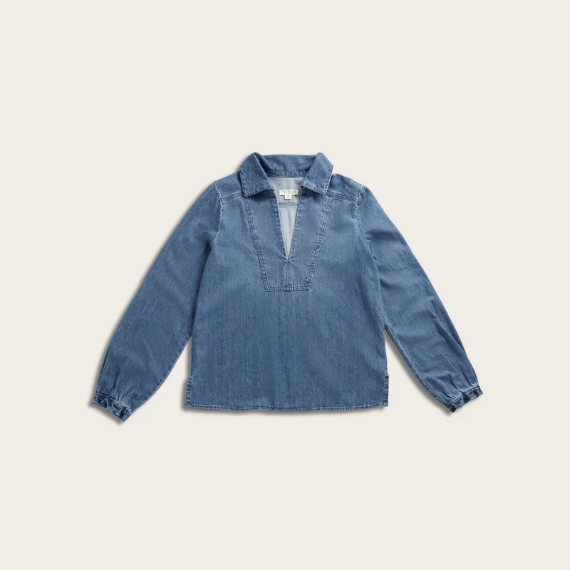 Women's L/S Denim Popover Top