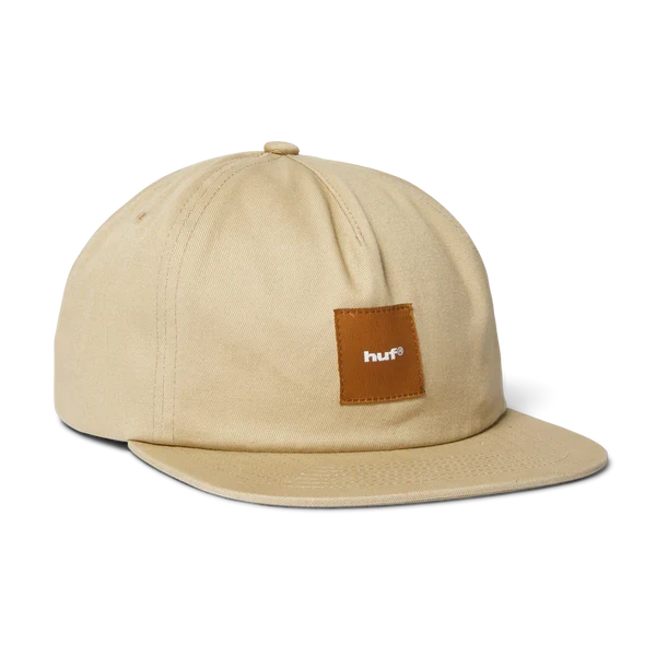 Huf Box Logo Snapback Tan brown