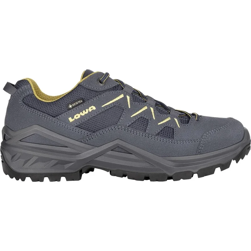 Lowa Sirkos Evo GTX lo Wanderschuhe Herren Stahlblau Senf