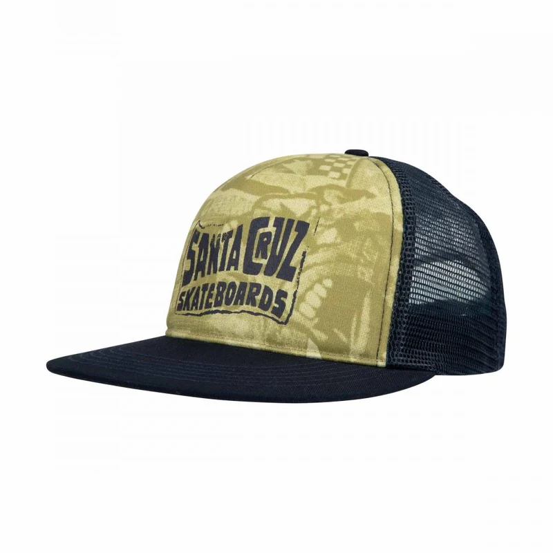 Santa Cruz Tonal Collage Meshback Faded Khaki Rich Navy