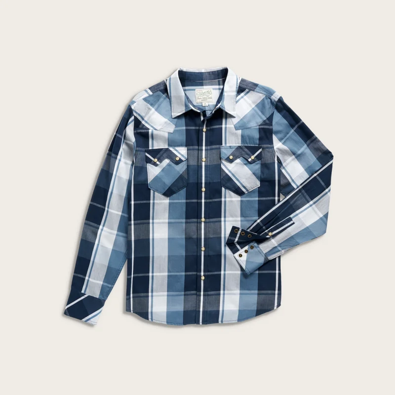 Men's Vintage Weight Sawtooth Cotton Pearl Snap