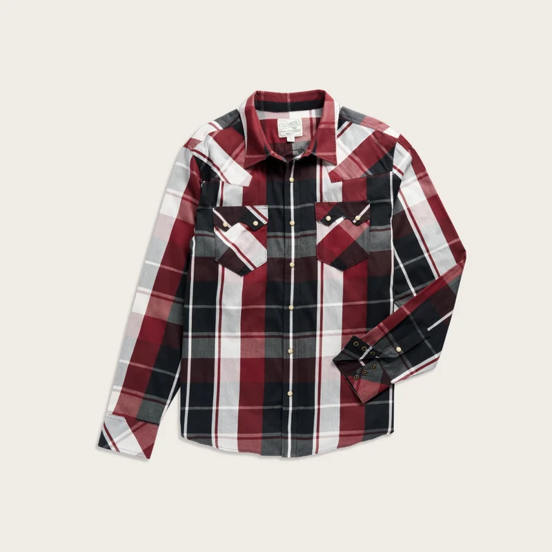 Men's Vintage Weight Sawtooth Cotton Pearl Snap