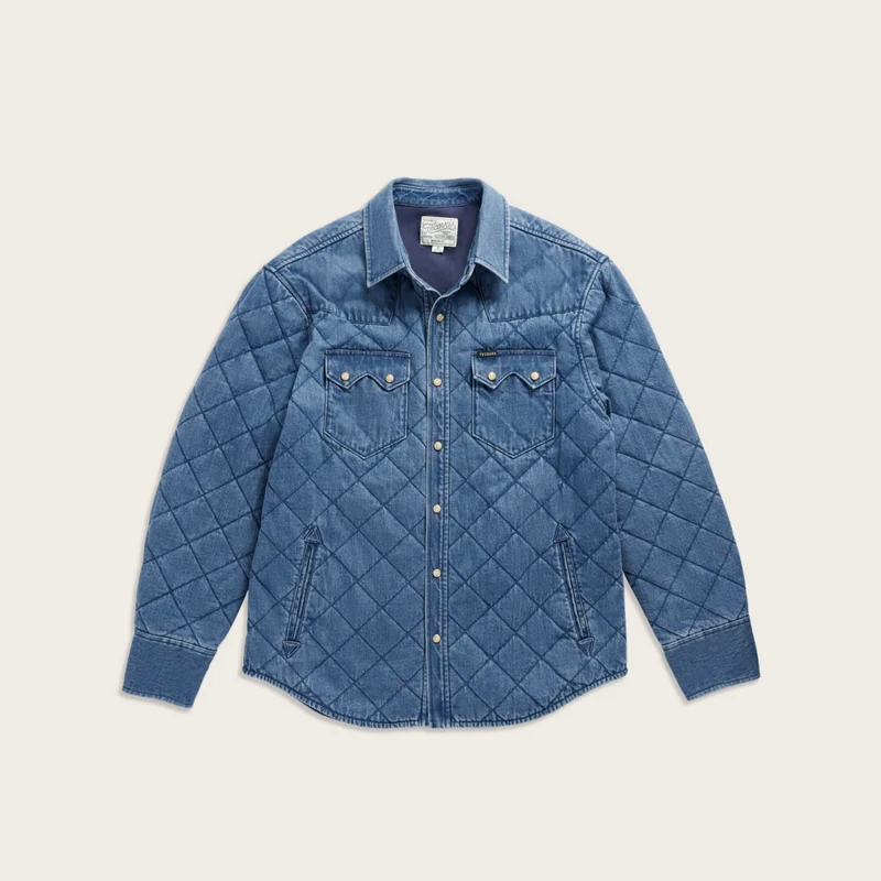Men's Quilted Denim Shacket