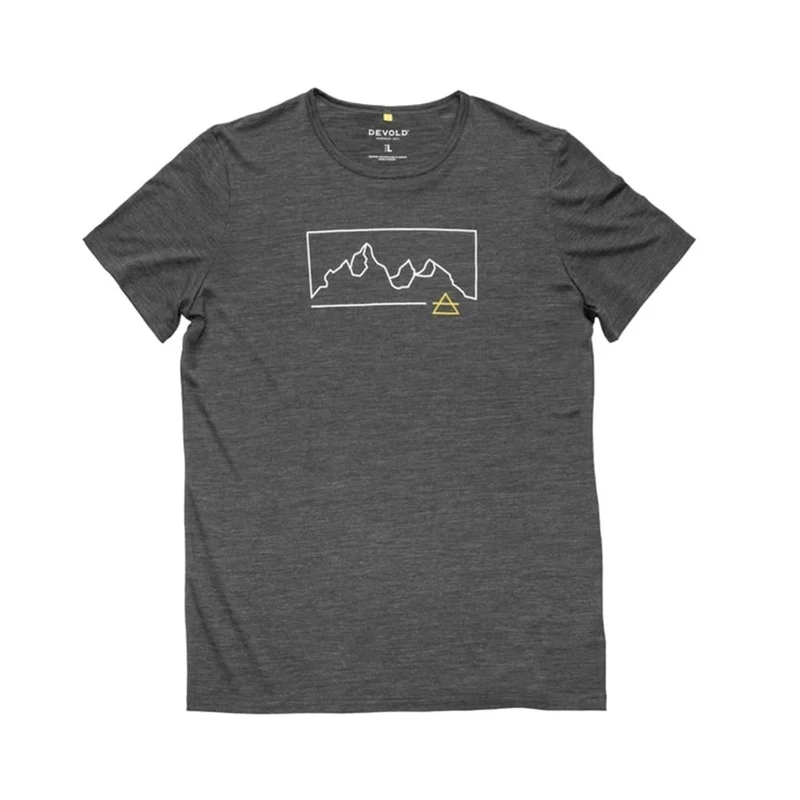 DEVOLD ACTIVE "OUTLINE" TEE MAN - anthracite