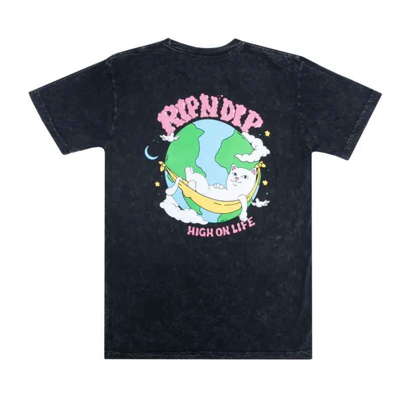 RIPNDIP High On Life T-shirt Black Mineral Wash