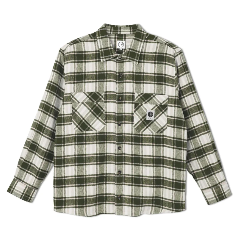 Flannel Shirt Dark Olive