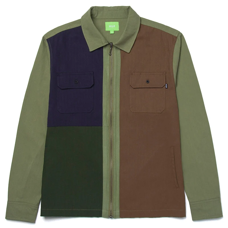 SPLIT ZIP WORK SHIRT