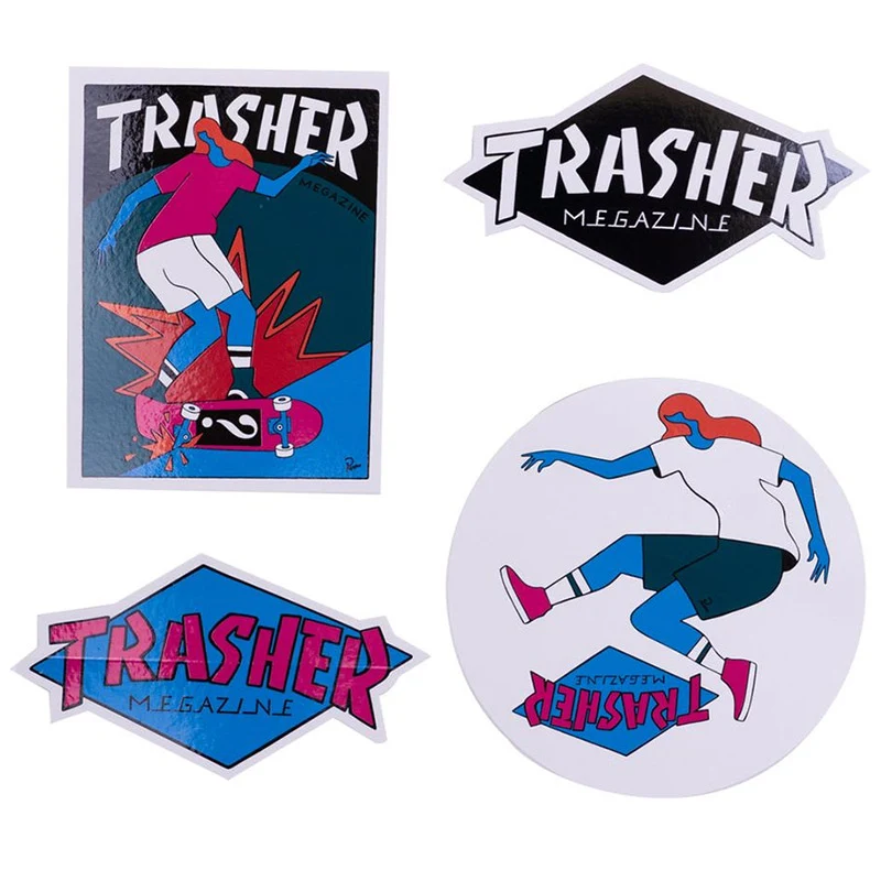 Thrasher Trasher Sticker 4 PAck Parra