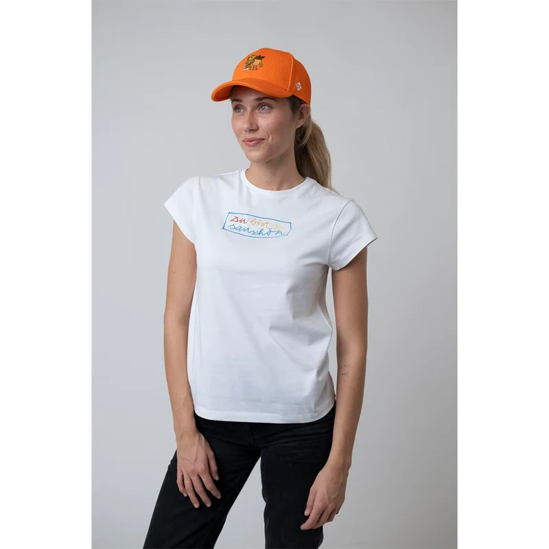 Bavarian Caps T-Shirt "Sauschön" - weiß