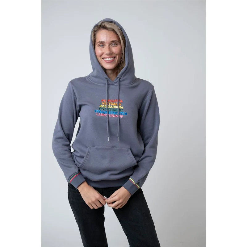 Bavarian Caps Hoodie "Pippilotta Viktualia" - graublau