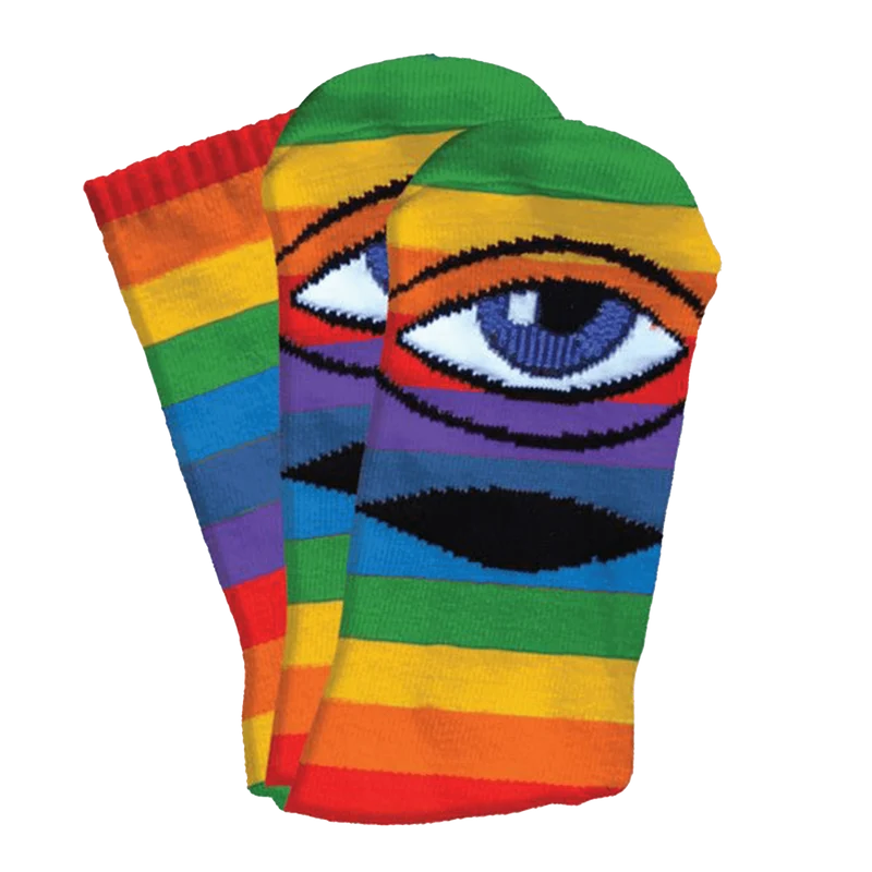 Toy Machine Sect Eye Rainbow Crew Sock