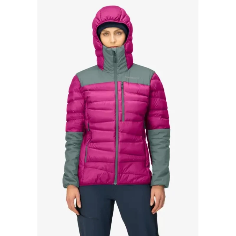 Norrøna Falketind Daunen 750 Zip Hood Damen - festival fuchsia