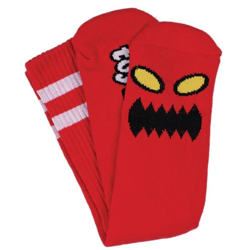 Monster Face Sock Red