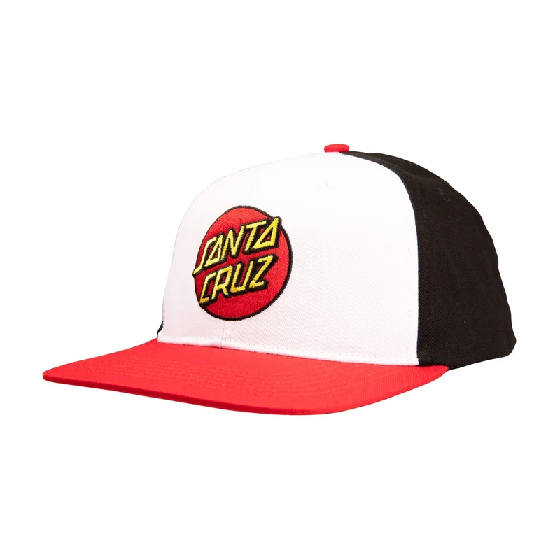 Classic Dot Snapback White Black Red